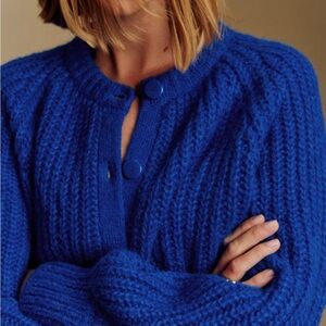 Sézane Emile Bright Blue Cardigan